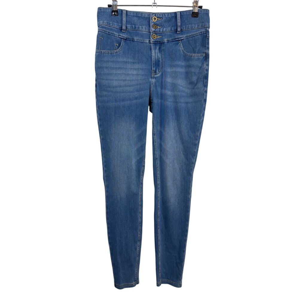 Halara Flex Skinny Jeans Womens Small Blue High Waisted Stretch Knit Pockets